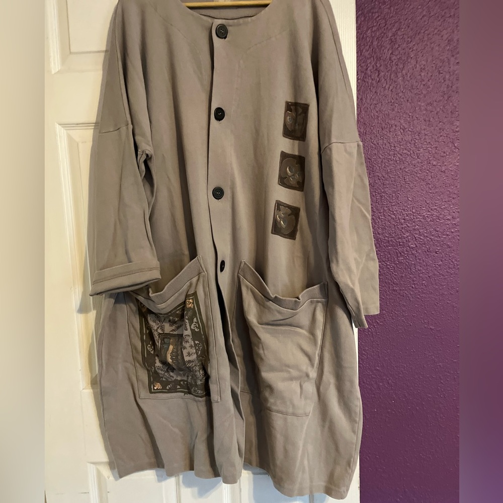 Vintage Women’s Blue Fish 100% Cotton Jacket